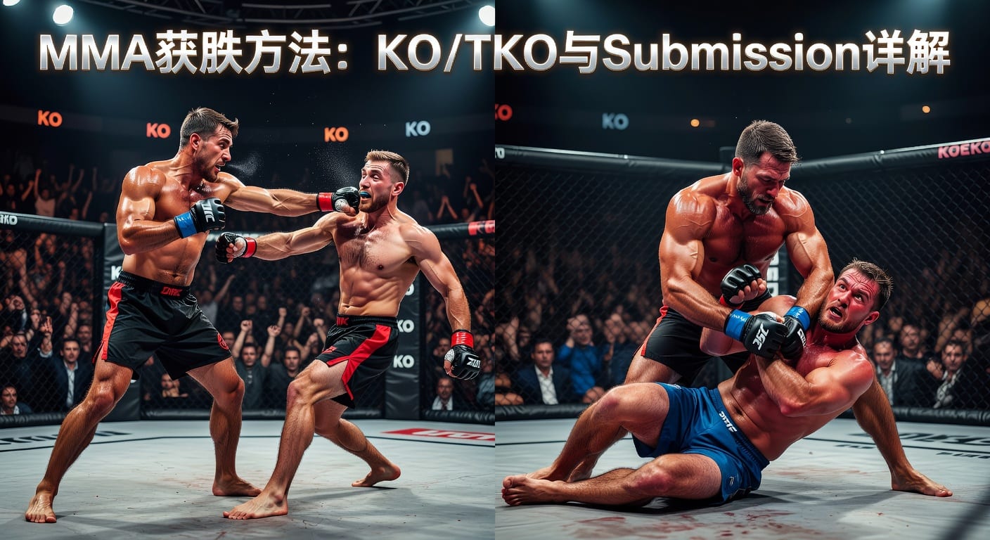 MMA获胜方式 KO/TKO Submission 方法分析
